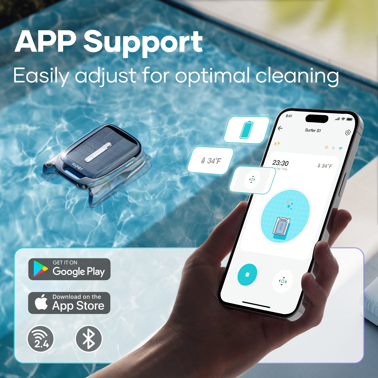 Aiper Surfer S1 Cordless Robotic Pool Skimmer