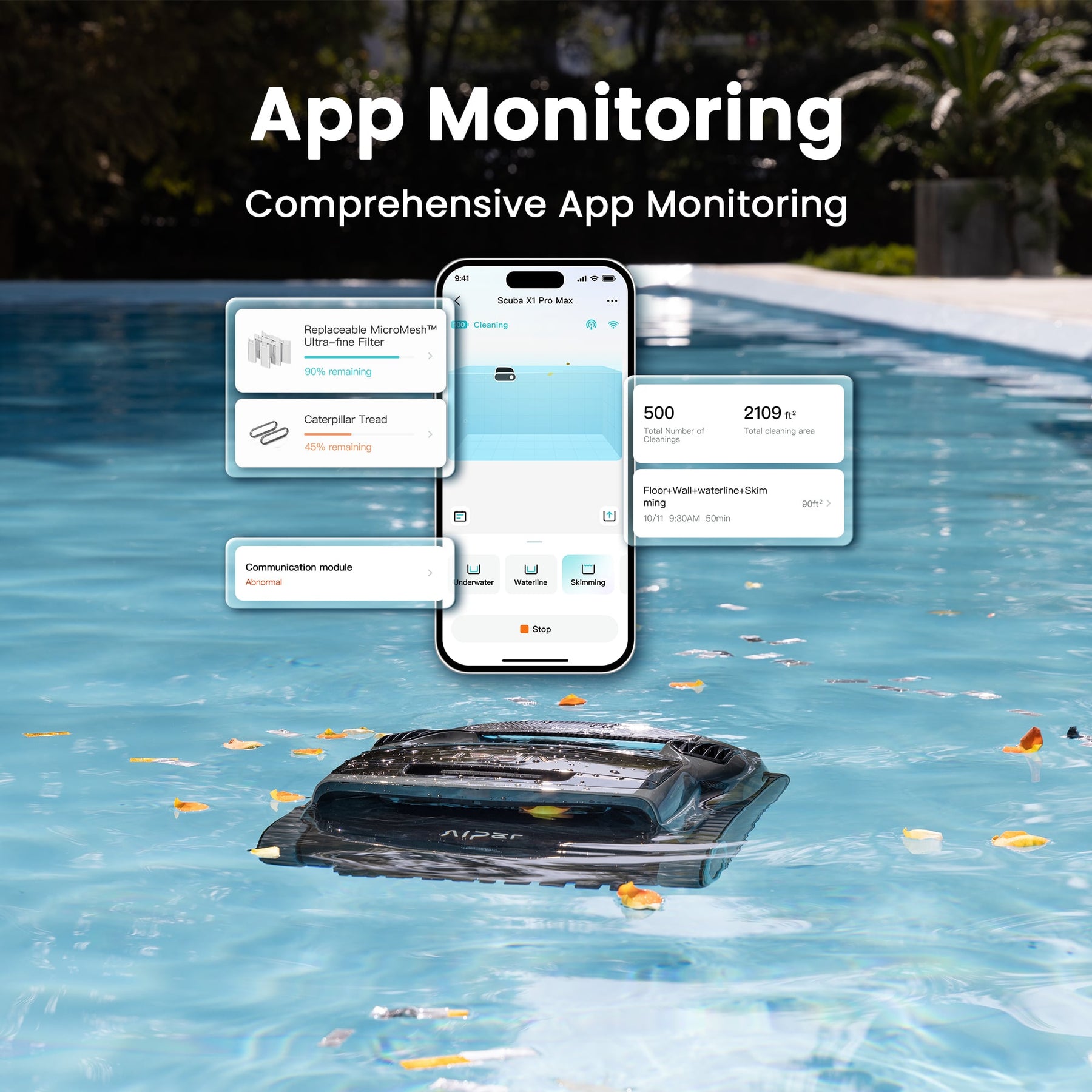Aiper Scuba X1 Pro Max Cordless Robotic Pool Cleaner