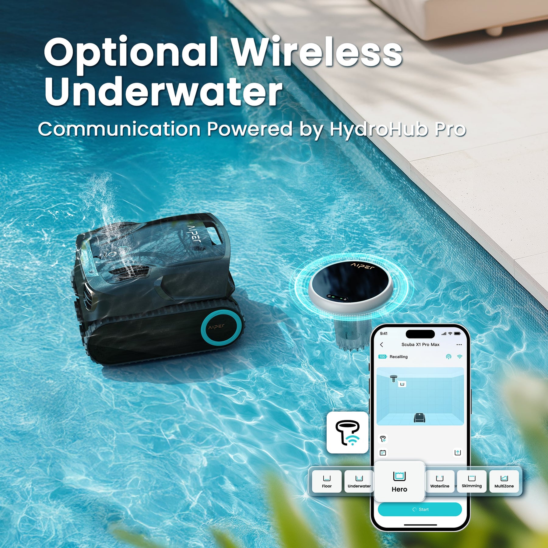 Aiper Scuba X1 Pro Max Cordless Robotic Pool Cleaner