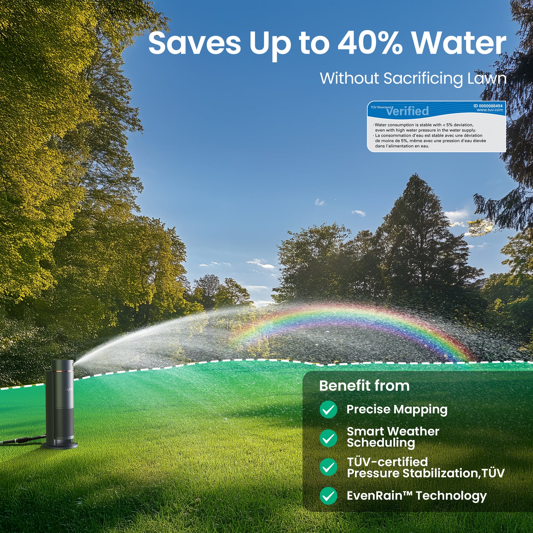 IrriSense N2, 4-in-1 Smart Sprinkler & Irrigation System