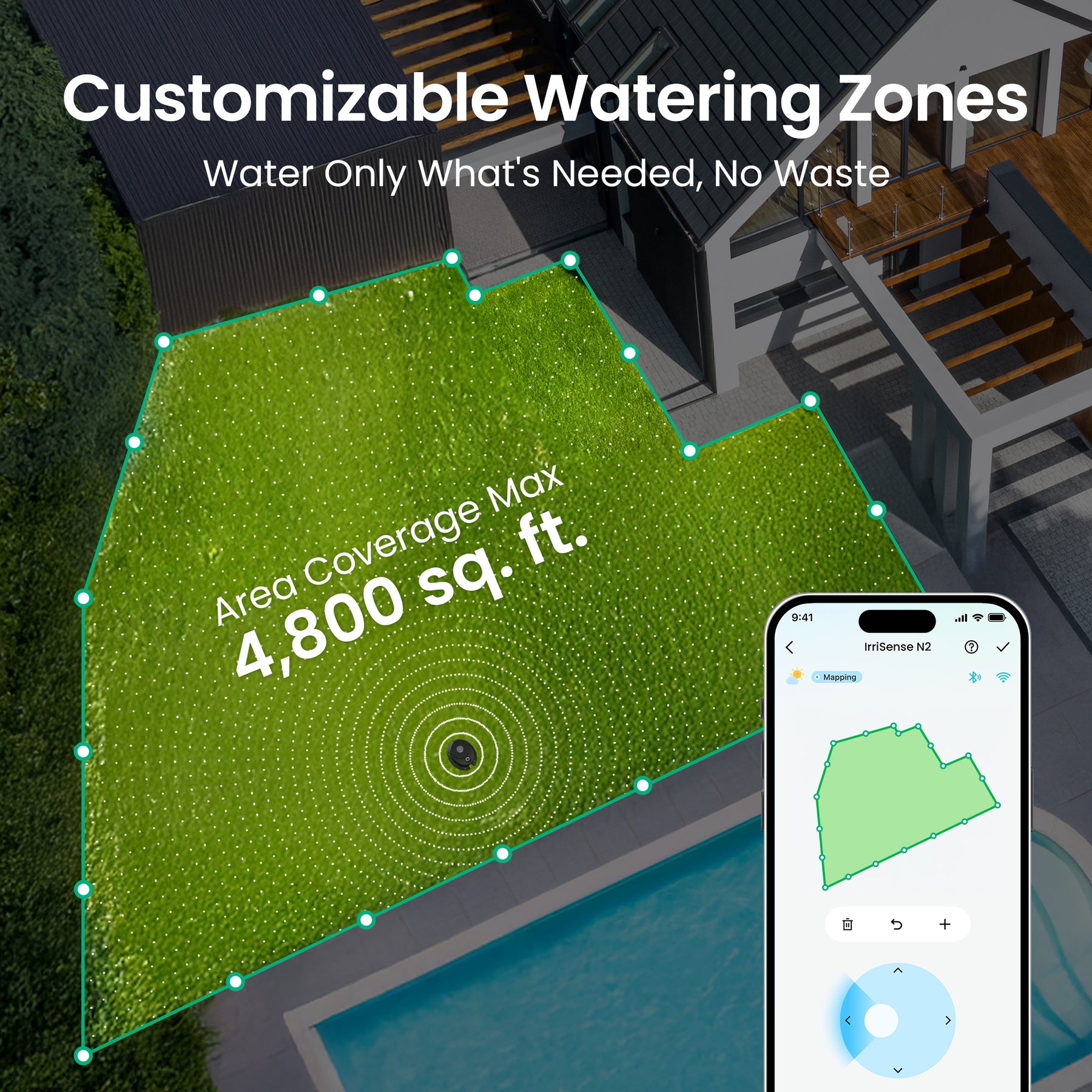 IrriSense N2, 4-in-1 Smart Sprinkler & Irrigation System